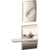 image:imageSchlage F59 LAT 618 CEN Latitude Lever with Century Trim and Interior Single Cylinder Deadbolt Polished Nickel Interior Half Only