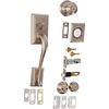 image:imageSchlage F62ADD619GEO Satin Nickel Addison Double Cylinder Handleset with Georgian Interior Knob from the FSeries
