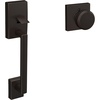 image:imageSchlage FE285 CEN 622 LAT Century Front Entry Handleset with Latitude Lever Lower Half Grip Matte BlackAged Bronze
