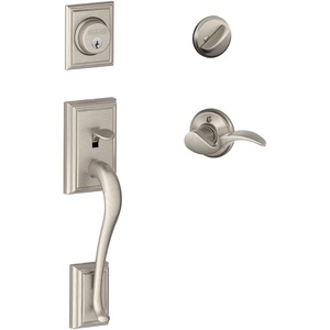 image:imageAddison Single Cylinder Handleset and Left Hand Avanti Lever Satin Nickel F60 ADD 619 AVA LH
