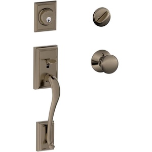 image:imageAddison Single Cylinder Handleset and Plymouth Knob Antique Pewter F60 ADD 620 PLY