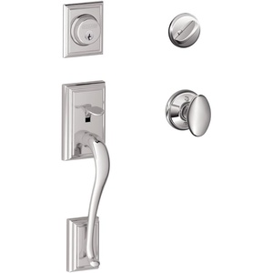 image:imageSCHLAGE Addison Single Cylinder Handleset and Siena Knob Bright Chrome F60 ADD 625 SIE