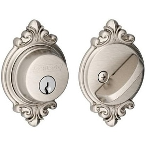 image:imageSCHLAGE B60 Brookshire Single Cylinder Deadbolt C Keyway with 12287 Latch 10116 Strike Satin Nickel Finish