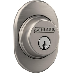 image:imageSchlage B60 RMN 619 Deadbolt with Remsen Trim Keyed 1 Side Highest Residential Security Satin Nickel
