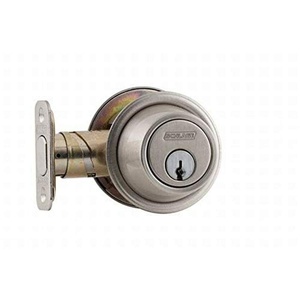 image:imageSchlage Commercial B560PF619 Grade 2 Fire Rated Single Cylinder Deadbolt with C Keyway with 12294 Latch and 10094 Strike Satin Nickel Finish