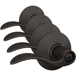 image:imageSchlage F10 ACC 622 Accent Door Lever Hall amp Closet Passage Lock Matte BlackAged Bronze