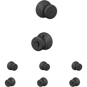 image:imageSchlage F10 BWE 622 Bowery Door Knob Hall amp Closet Passage Lock Matte Black 