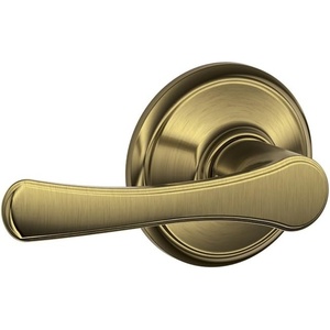 image:imageSchlage F10 VLA 619 Avila Door Lever Hall amp Closet Passage Lock Satin NickelAntique Brass