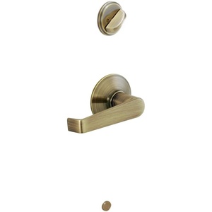image:imageSchlage F59 ELA 605 Elan Interior Lever with Deadbolt Bright Brass Interior Half OnlyAntique Brass