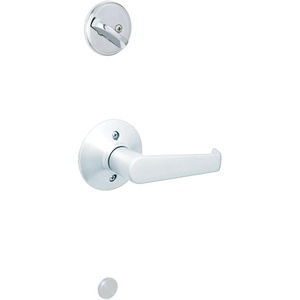 image:imageSchlage F59 ELA 605 Elan Interior Lever with Deadbolt Bright Brass Interior Half OnlyBright Chrome