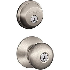 image:imageSchlage Lock Company FB50VPLY619 DeadboltKnob Stn Nkl