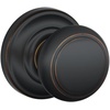 image:imageSCHLAGE Andover Passage Knob Andover Rose Satin Nickel 28 x 28 x 24 inches  FA10AND619F10AND619ANDAged Bronze