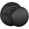 image:imageSCHLAGE Andover Passage Knob Andover Rose Satin Nickel 28 x 28 x 24 inches  FA10AND619F10AND619ANDAged Bronze