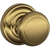 image:imageSCHLAGE Andover Passage Knob Andover Rose Satin Nickel 28 x 28 x 24 inches  FA10AND619F10AND619ANDAntique Brass