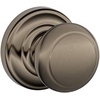image:imageSCHLAGE Andover Passage Knob Andover Rose Satin Nickel 28 x 28 x 24 inches  FA10AND619F10AND619ANDAntique Pewter