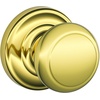 image:imageSCHLAGE Andover Passage Knob Andover Rose Satin Nickel 28 x 28 x 24 inches  FA10AND619F10AND619ANDBright Brass