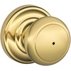 image:imageSCHLAGE Andover Passage Knob Andover Rose Satin Nickel 28 x 28 x 24 inches  FA10AND619F10AND619ANDBright Brass