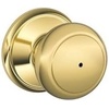 image:imageSCHLAGE Andover Passage Knob Andover Rose Satin Nickel 28 x 28 x 24 inches  FA10AND619F10AND619ANDBright Brass