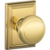 image:imageSCHLAGE Andover Passage Knob Andover Rose Satin Nickel 28 x 28 x 24 inches  FA10AND619F10AND619ANDBright Brass
