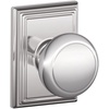 image:imageSCHLAGE Andover Passage Knob Andover Rose Satin Nickel 28 x 28 x 24 inches  FA10AND619F10AND619ANDBright Chrome