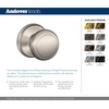 image:imageSCHLAGE Andover Passage Knob Andover Rose Satin Nickel 28 x 28 x 24 inches  FA10AND619F10AND619ANDBright Chrome