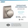 image:imageSCHLAGE Andover Passage Knob Andover Rose Satin Nickel 28 x 28 x 24 inches  FA10AND619F10AND619ANDSatin Nickel