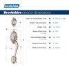 image:imageSCHLAGE Brookshire Single Cylinder Handleset and Georgian Knob Antique Brass F60 BRK 609 GEO