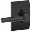 image:imageSCHLAGE F40 BRW 716 GRW Greenwich Collection Broadway Bed and Bath Lever Aged BronzeMatte Black