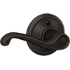 image:imageSCHLAGE F51A FLA 608 Flair Lever Keyed Entry Lock Satin BrassAged Bronze