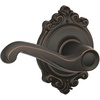 image:imageSCHLAGE F51A FLA 608 Flair Lever Keyed Entry Lock Satin BrassAged Bronze