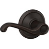 image:imageSCHLAGE F51A FLA 608 Flair Lever Keyed Entry Lock Satin BrassAged Bronze