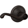 image:imageSCHLAGE F51A FLA 608 Flair Lever Keyed Entry Lock Satin BrassAged Bronze