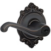 image:imageSCHLAGE F51A FLA 608 Flair Lever Keyed Entry Lock Satin BrassAged Bronze