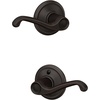 image:imageSCHLAGE F51A FLA 608 Flair Lever Keyed Entry Lock Satin BrassAged Bronze