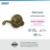 image:imageSCHLAGE F51A FLA 608 Flair Lever Keyed Entry Lock Satin BrassAntique Brass