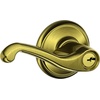 image:imageSCHLAGE F51A FLA 608 Flair Lever Keyed Entry Lock Satin BrassAntique Brass