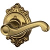 image:imageSCHLAGE F51A FLA 608 Flair Lever Keyed Entry Lock Satin BrassAntique Brass