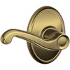 image:imageSCHLAGE F51A FLA 608 Flair Lever Keyed Entry Lock Satin BrassAntique Brass