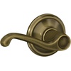 image:imageSCHLAGE F51A FLA 608 Flair Lever Keyed Entry Lock Satin BrassAntique Brass