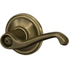 image:imageSCHLAGE F51A FLA 608 Flair Lever Keyed Entry Lock Satin BrassAntique Brass