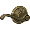 image:imageSCHLAGE F51A FLA 608 Flair Lever Keyed Entry Lock Satin BrassAntique Brass