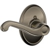 image:imageSCHLAGE F51A FLA 608 Flair Lever Keyed Entry Lock Satin BrassAntique Pewter
