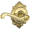 image:imageSCHLAGE F51A FLA 608 Flair Lever Keyed Entry Lock Satin BrassBright Brass