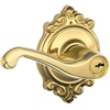 image:imageSCHLAGE F51A FLA 608 Flair Lever Keyed Entry Lock Satin BrassBright Brass