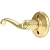 image:imageSCHLAGE F51A FLA 608 Flair Lever Keyed Entry Lock Satin BrassBright Brass