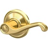 image:imageSCHLAGE F51A FLA 608 Flair Lever Keyed Entry Lock Satin BrassBright Brass