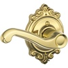image:imageSCHLAGE F51A FLA 608 Flair Lever Keyed Entry Lock Satin BrassBright Brass