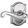 image:imageSCHLAGE F51A FLA 608 Flair Lever Keyed Entry Lock Satin BrassBright Chrome