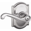 image:imageSCHLAGE F51A FLA 608 Flair Lever Keyed Entry Lock Satin BrassBright Chrome