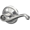 image:imageSCHLAGE F51A FLA 608 Flair Lever Keyed Entry Lock Satin BrassBright Chrome